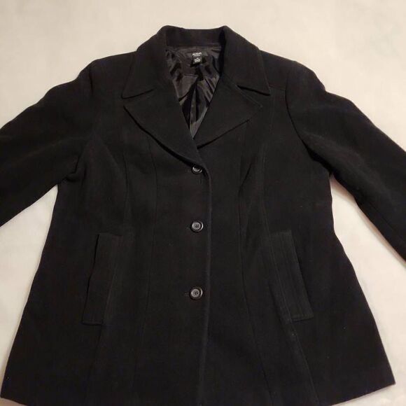 Alfani Woman Black Wool & Rayon 4 Button Jacket Plus Size 1X - Picture 1 of 9